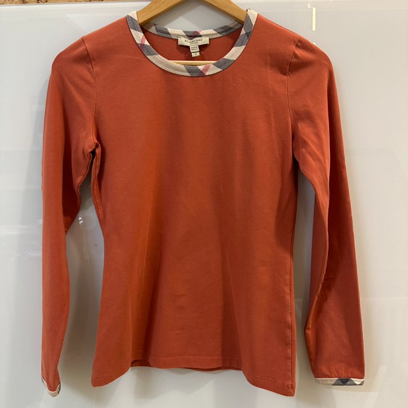 【美收精品】BURBERRY  橘色長袖上衣 4-234-0