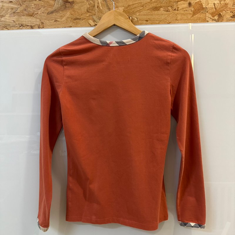 【美收精品】BURBERRY  橘色長袖上衣 4-234-1