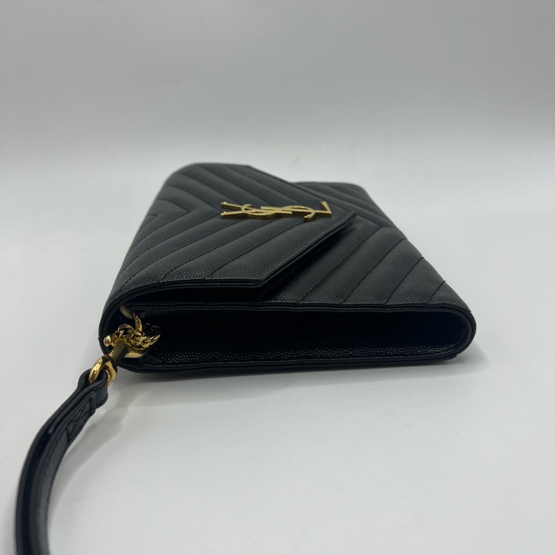 YSL/圣罗兰+黑金链条信封包-2