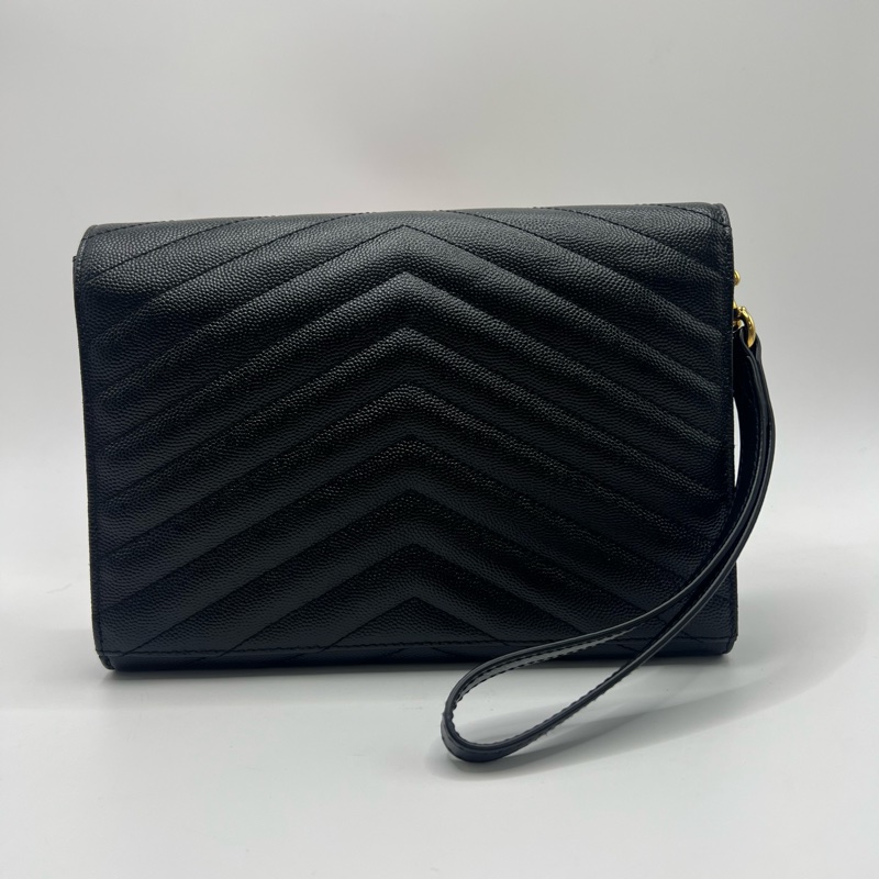 YSL/圣罗兰+黑金链条信封包-7