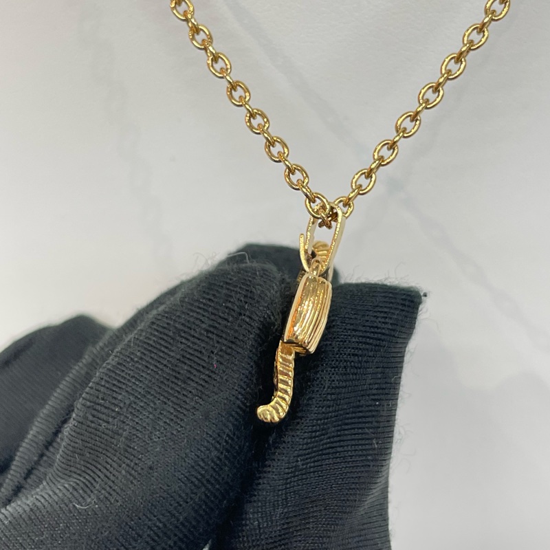 Dior 中古vintage 金色樹紋蝴蝶結項鏈 X735A-3