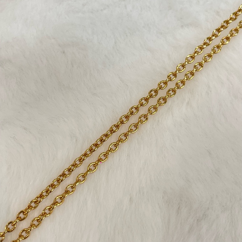 Dior 中古vintage 金色樹紋蝴蝶結項鏈 X735A-8