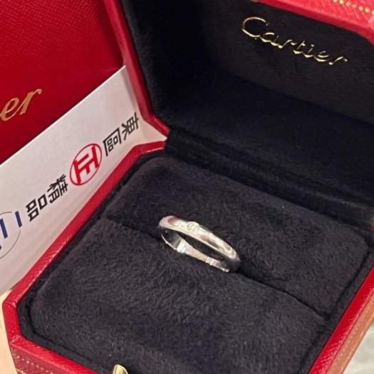 東區正精品㊣CARTIER PT950 1895 卡地亞鉑金單鑽戒指 54號 RZ5921-1