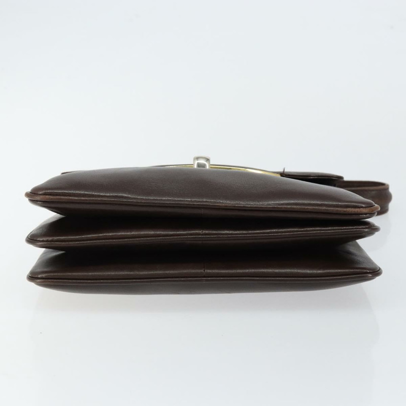 【日本直送】GUCCI 棕色金色皮革單肩包 正品 fm4876-4