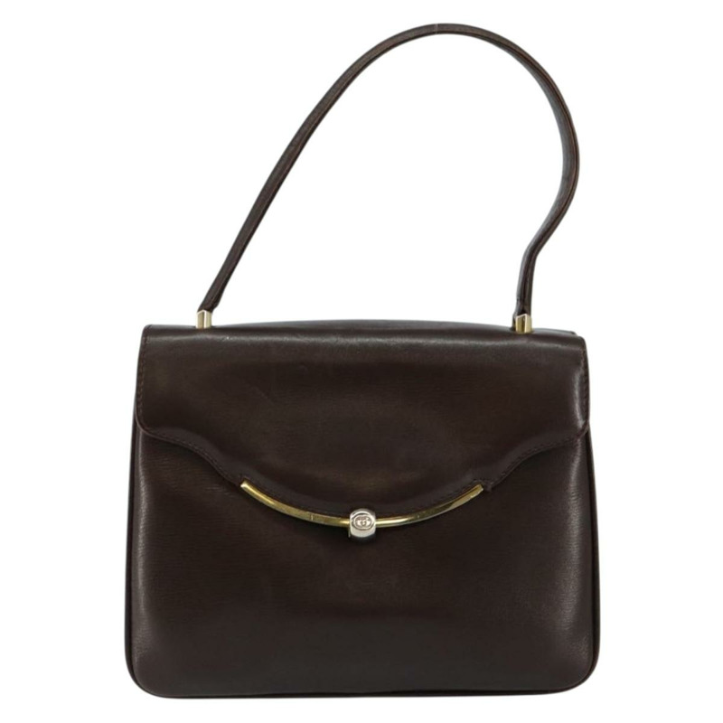 【日本直送】GUCCI 棕色金色皮革單肩包 正品 fm4876-12