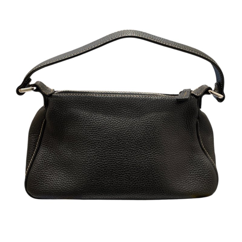 CHANEL 香奈兒 流蘇單肩腋下包 皮革 黑色 銀釦-1