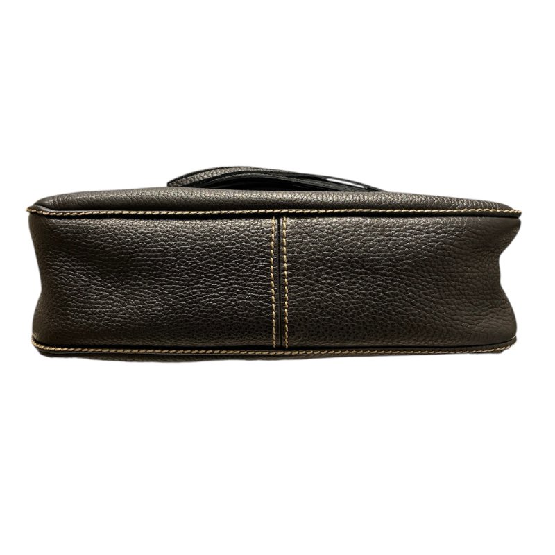 CHANEL 香奈兒 流蘇單肩腋下包 皮革 黑色 銀釦-4