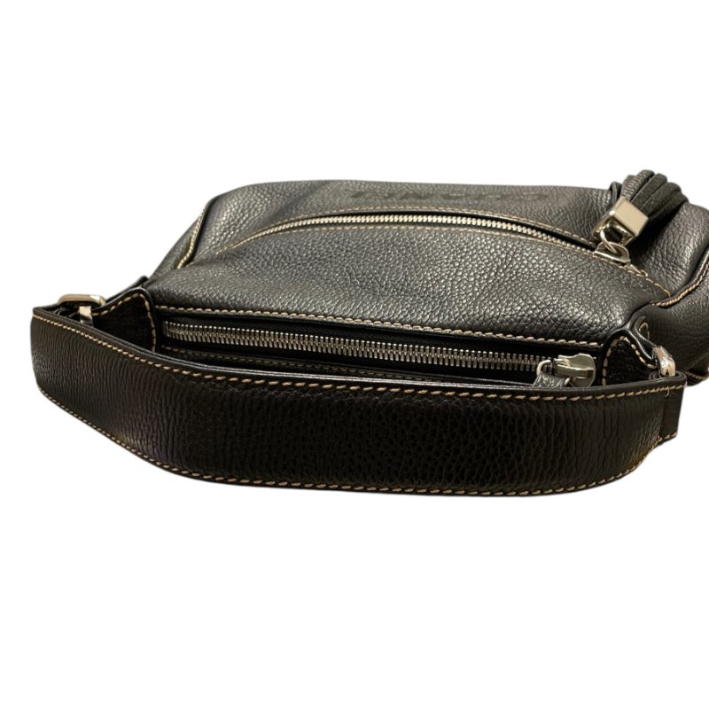 CHANEL 香奈兒 流蘇單肩腋下包 皮革 黑色 銀釦-9