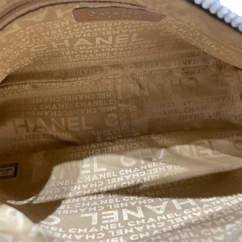 CHANEL 香奈兒 流蘇單肩腋下包 皮革 黑色 銀釦-10