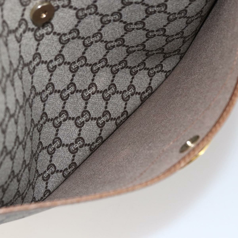 【日本直送】GUCCI GG Plus Supreme Web Sherry Line 手提包 PVC 米色 金色 正品 ep11042-10