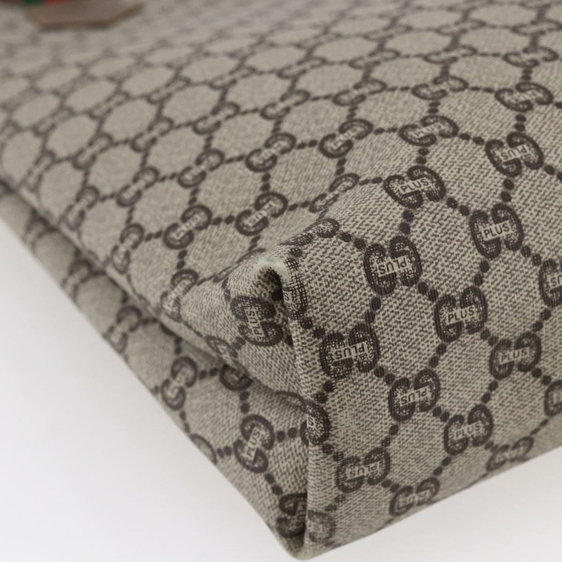 【日本直送】GUCCI GG Plus Supreme Web Sherry Line 手提包 PVC 米色 金色 正品 ep11042-15