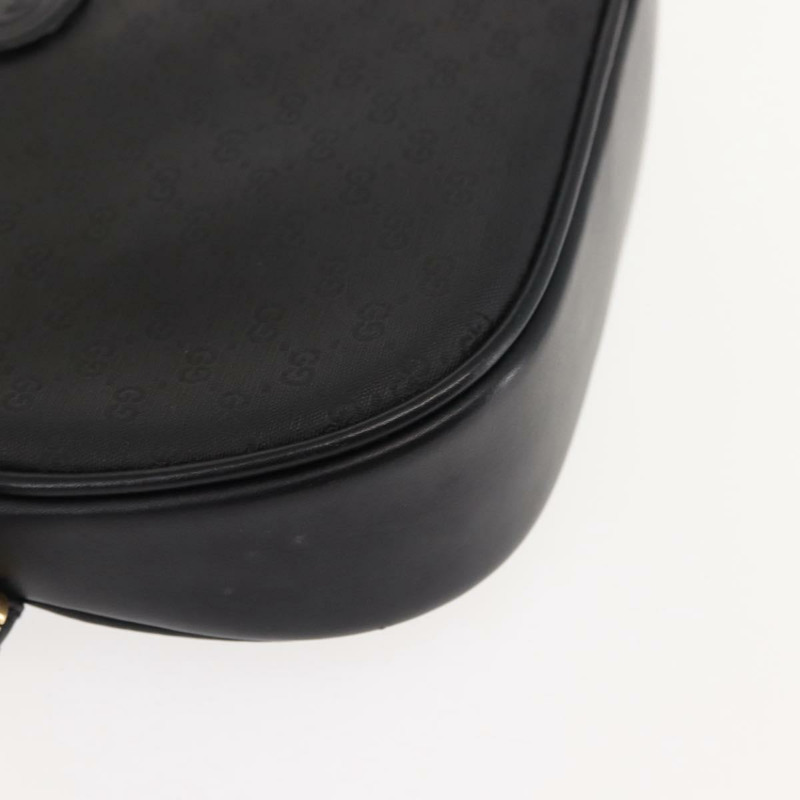 【日本直送】GUCCI 微型 GG 帆布單肩包 PVC 皮革 黑色 正品 ep11104-7