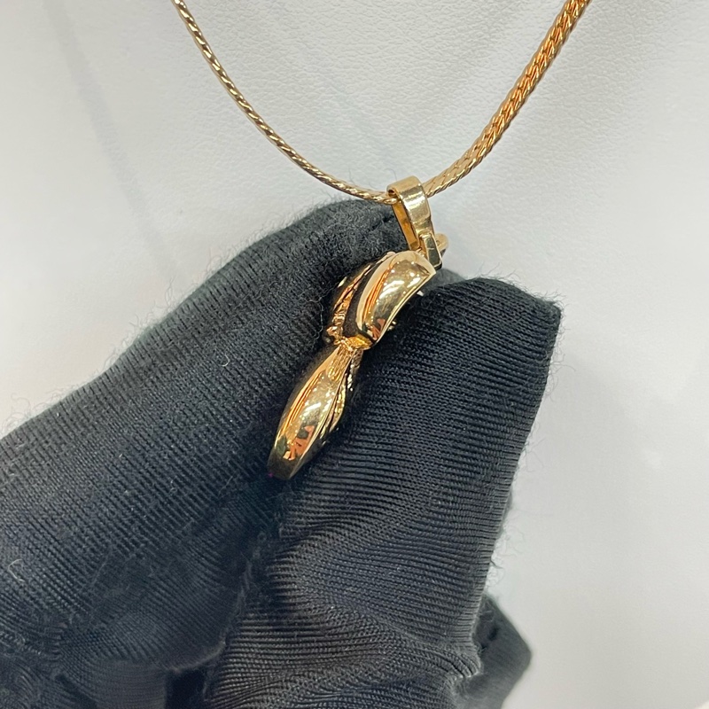 Dior 中古 vintage 金色蝴蝶結項鏈 X732-4