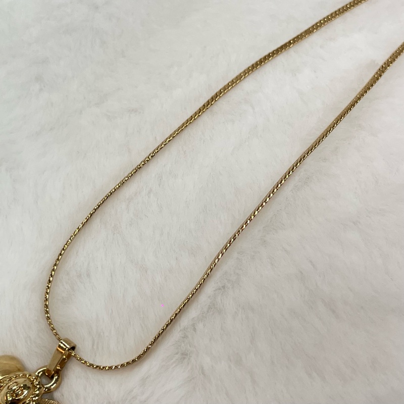 Dior 中古 vintage 金色蝴蝶結項鏈 X732-5