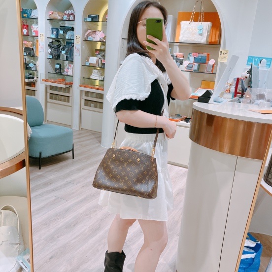 TK1840  Louis Vuitton路易威登經典老花手提單肩斜挎包M41055 Montaigne BB Bag-2