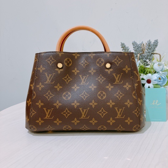 TK1840  Louis Vuitton路易威登經典老花手提單肩斜挎包M41055 Montaigne BB Bag-40