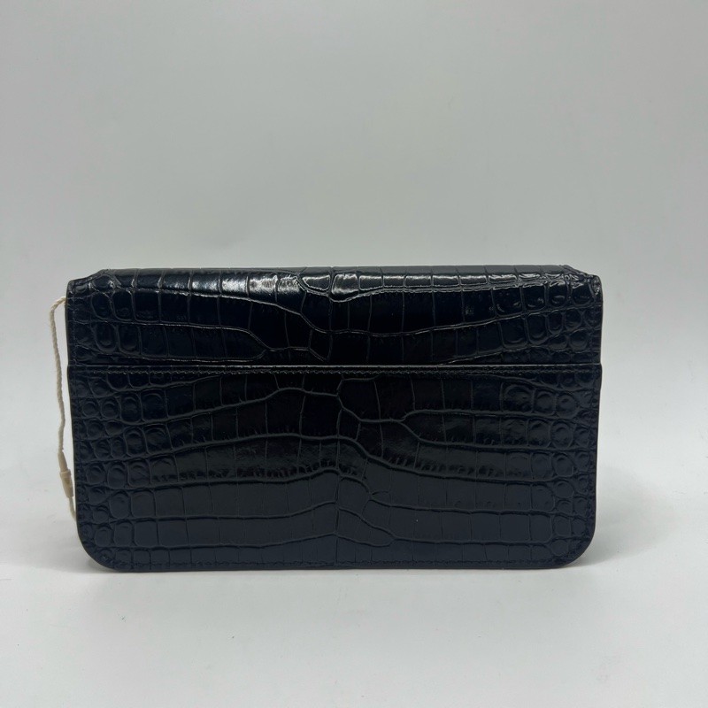 YSL圣罗兰鳄鱼压纹链条包-6