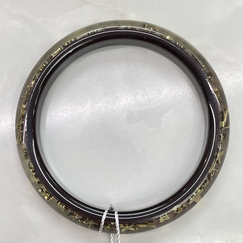 LV 金片Logo 水鑽裝飾 啡色手環 XB325-5