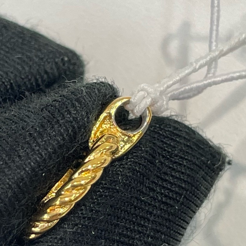 Dior 中古 vintage 金色麻花CD吊墜 I502X-6