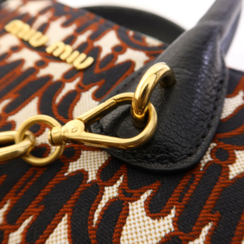 Miu Miu 帆布2 Way Shoulder Bag金扣手挽肩背兩用袋-10