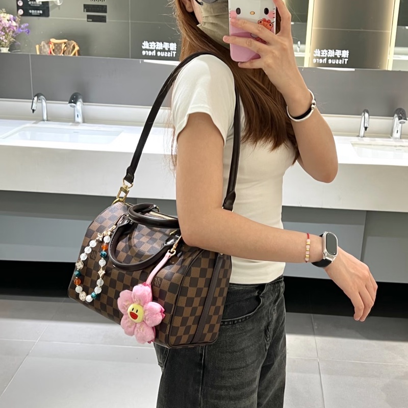 莉亞精品♡ LV 棋盤格speedy25 二手美包-1