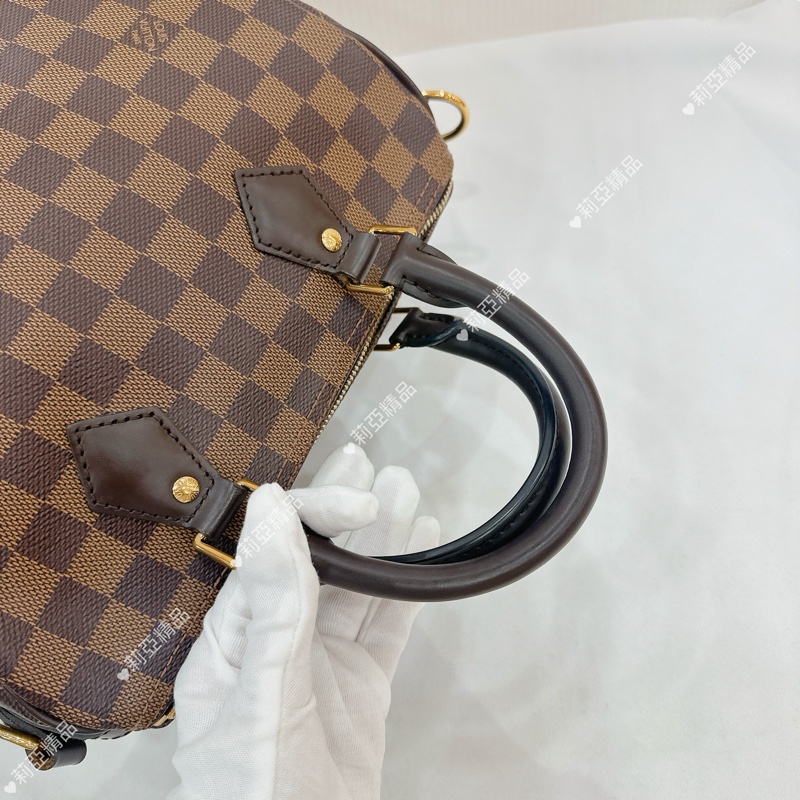 莉亞精品♡ LV 棋盤格speedy25 二手美包-13