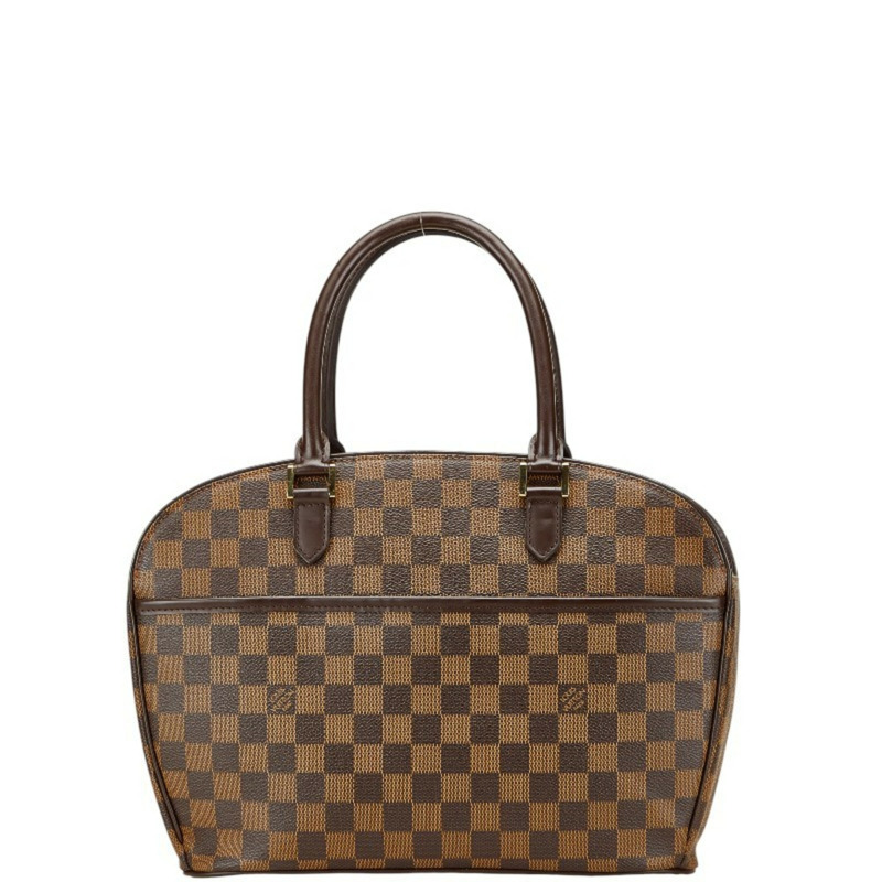 Louis Vuitton Damier Saria 橫向手提包 N51282 棕色皮革女款 LOUIS VUITTON-0