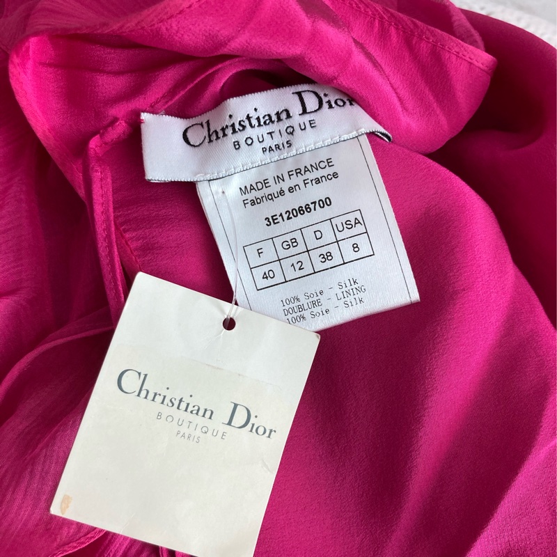 全新未穿Dior迪奧最最美經典款絲質浪漫洋裝F40約一般S~M-8