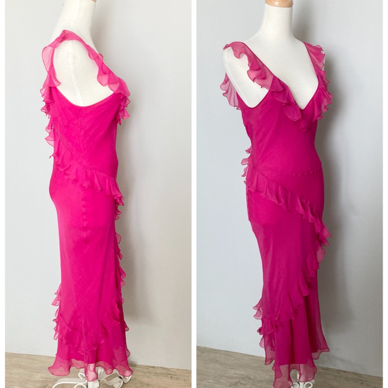 全新未穿Dior迪奧最最美經典款絲質浪漫洋裝F40約一般S~M-2