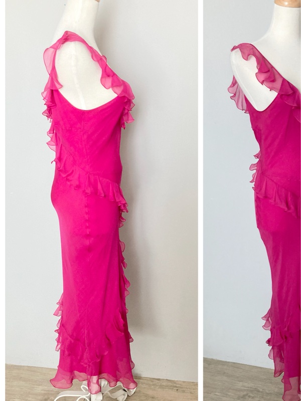 全新未穿Dior迪奧最最美經典款絲質浪漫洋裝F40約一般S~M-8