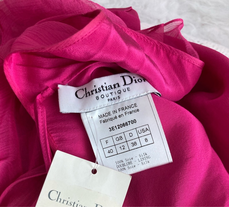 全新未穿Dior迪奧最最美經典款絲質浪漫洋裝F40約一般S~M-9