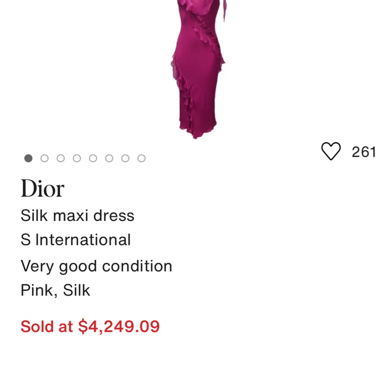 全新未穿Dior迪奧最最美經典款絲質浪漫洋裝F40約一般S~M-17