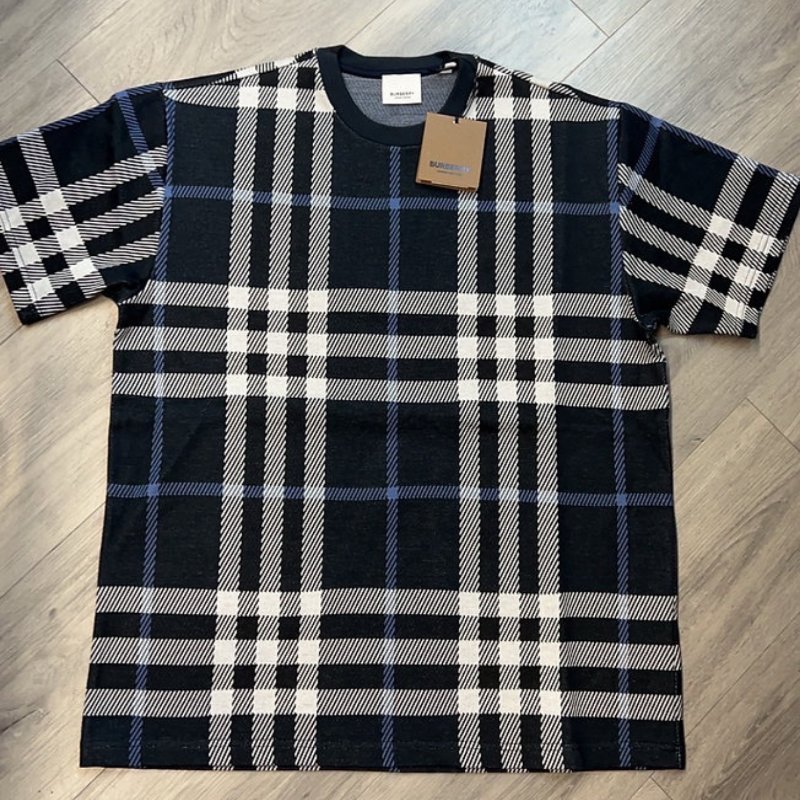 🤣 雙11到了，我的理智正式下線 💸【BURBERRY 巴寶莉】經典格紋短袖T恤 深藍(下單前須先私訊)-0