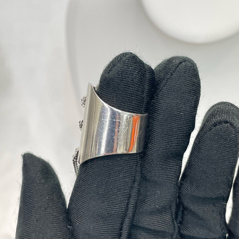 Dior 中古 vintage 蕾絲鏤空CD字樣 地雷系 戒指 XB764-15