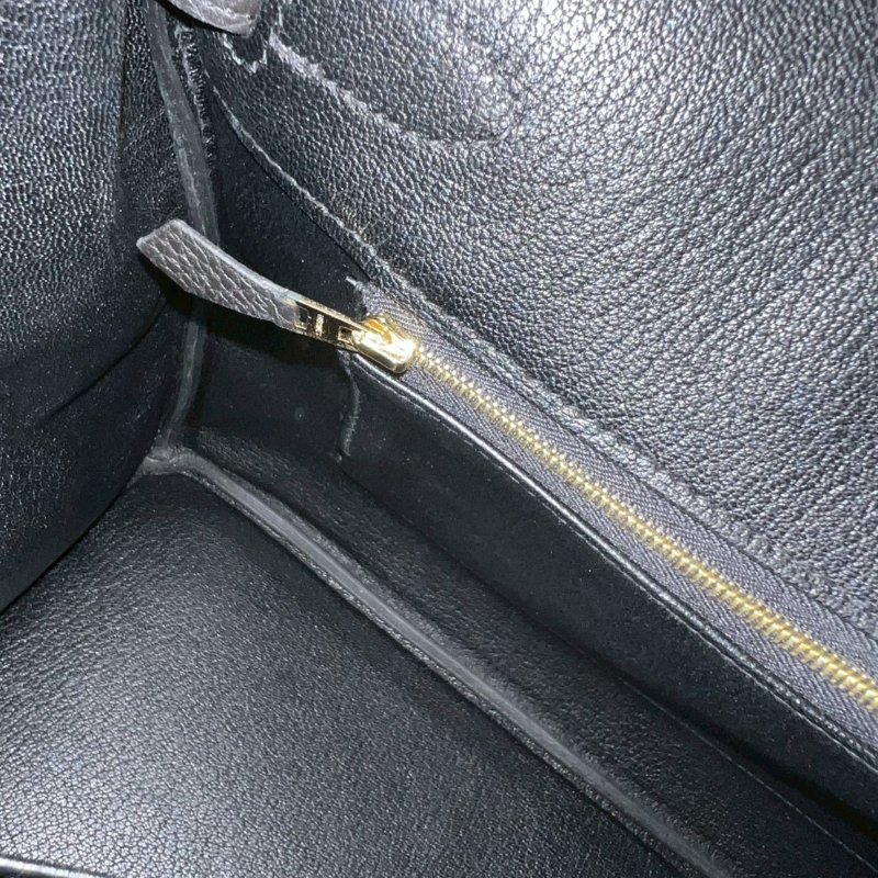 HERMES Birkin 35 Togo 柏金包 黑色 特殊訂製款玫瑰金扣 99成新 全套購證齊全2018 C 刻-13