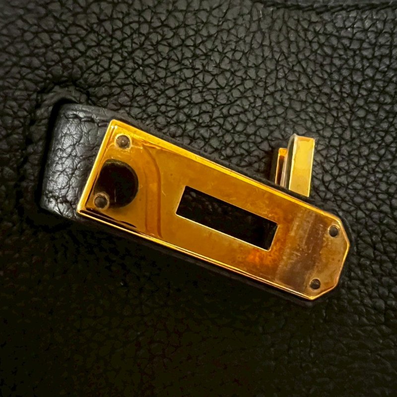 HERMES Birkin 35 Togo 柏金包 黑色 特殊訂製款玫瑰金扣 99成新 全套購證齊全2018 C 刻-19