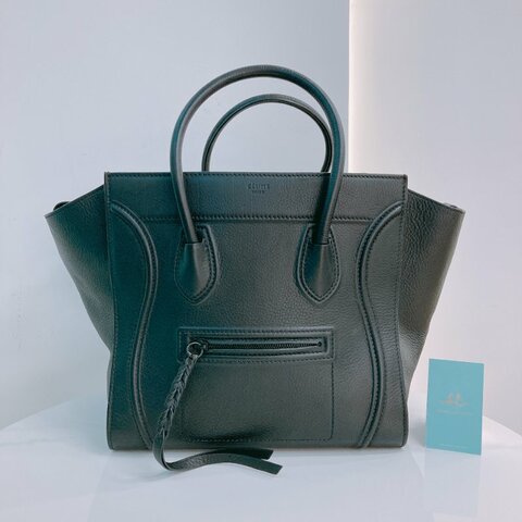 MS0354 Celine 塞琳 幻影 全黑 牛皮 手提包 Phantom Luggage Medium Calfskin Black x PHW / So Black