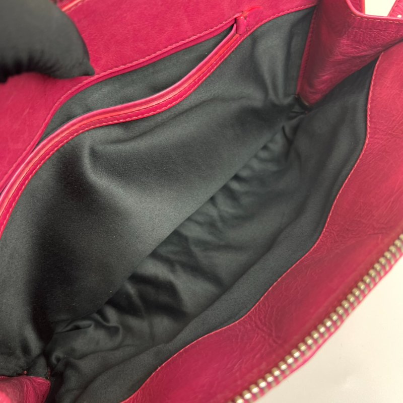 MIU MIU 桃粉皺褶兩用包-7