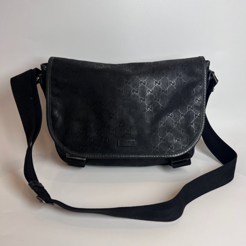 GUCCI 201732 黑老花肩背包-0