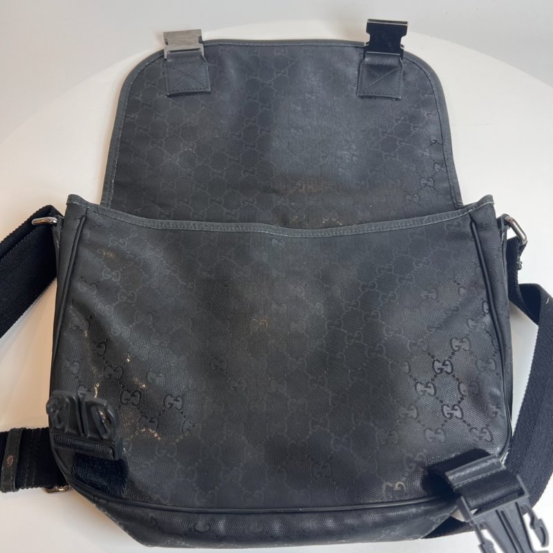 GUCCI 201732 黑老花肩背包-5