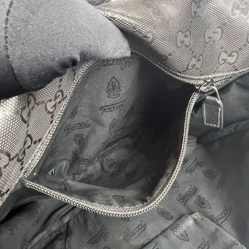 GUCCI 201732 黑老花肩背包-7