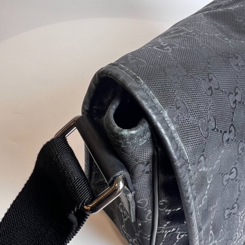 GUCCI 201732 黑老花肩背包-8