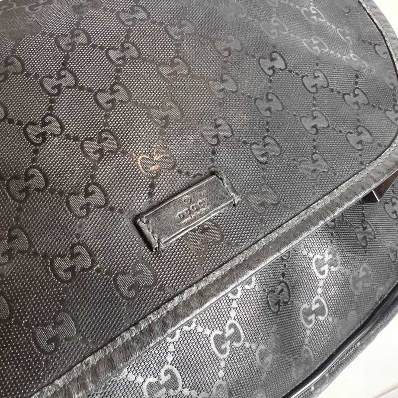 GUCCI 201732 黑老花肩背包-10