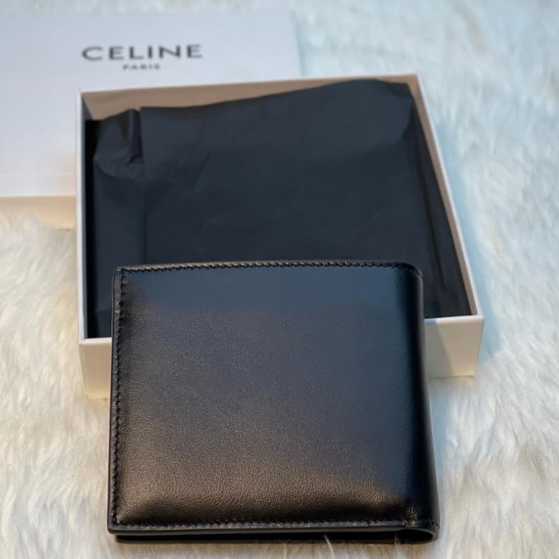 🚨 雙11最後倒數・今晚錯過等明年！【CELINE】新款印花LOGO平滑小牛皮零錢袋短夾(下單前須先私訊)-2