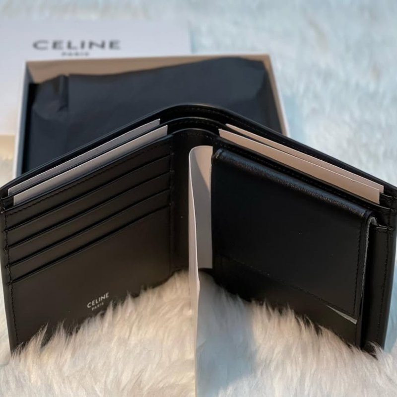 🚨 雙11最後倒數・今晚錯過等明年！【CELINE】新款印花LOGO平滑小牛皮零錢袋短夾(下單前須先私訊)-3