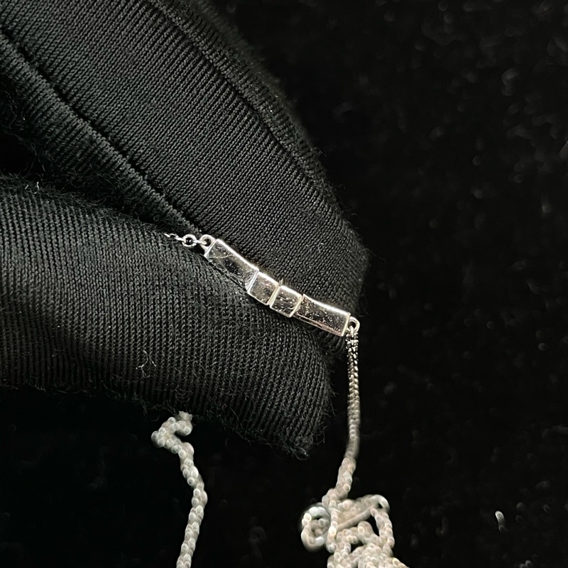 Tiffany & Co. T系列 18K白金鑲鑽雙T雙層手鏈 X828-5