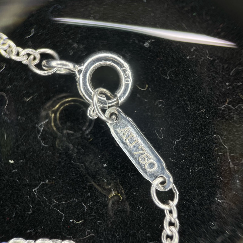 Tiffany & Co. T系列 18K白金鑲鑽雙T雙層手鏈 X828-8