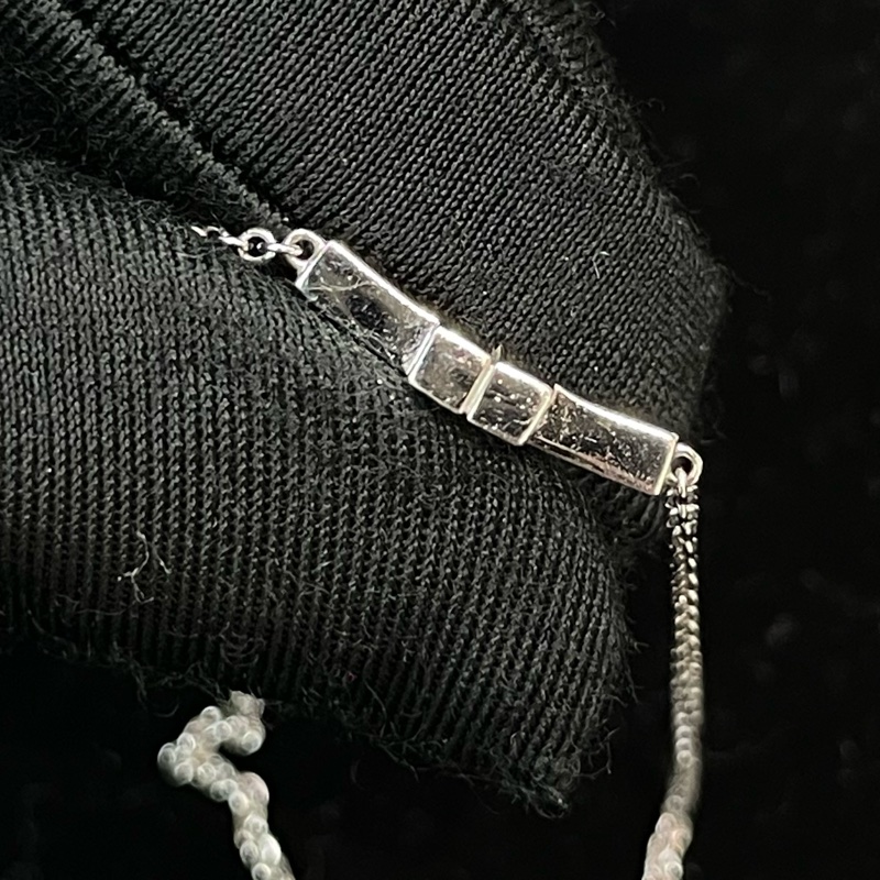 Tiffany & Co. T系列 18K白金鑲鑽雙T雙層手鏈 X828-10