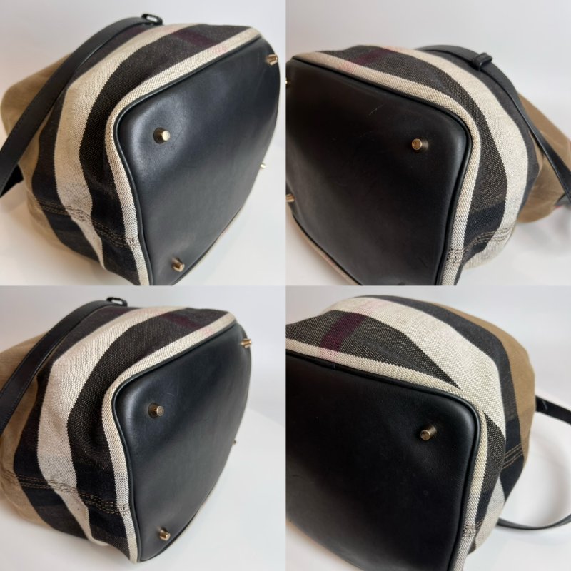 BURBERRY 帆布水桶包-10