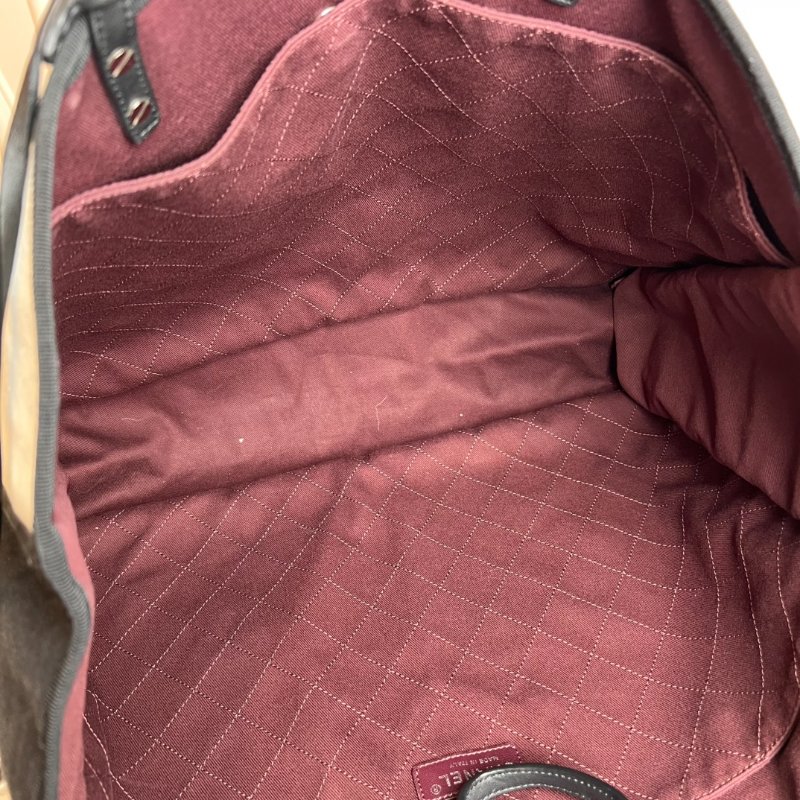 CHANEL 帆布托特包黑白 21開-7